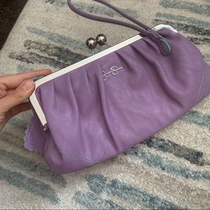 Jessica simpson purple bow clutch